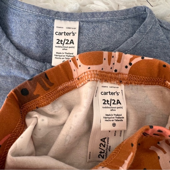 Baby & Toddler Girl Carter's 2-Piece
Chambray Top & Legging Set SIZE 2T - Picture 10 of 14